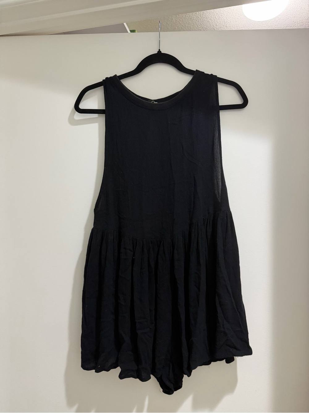 Urban Outfitters Black Ribbed Romper